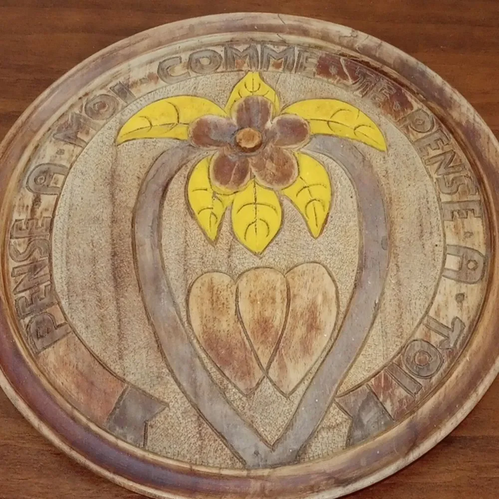 Haiti Wood Folk Art Plate - 